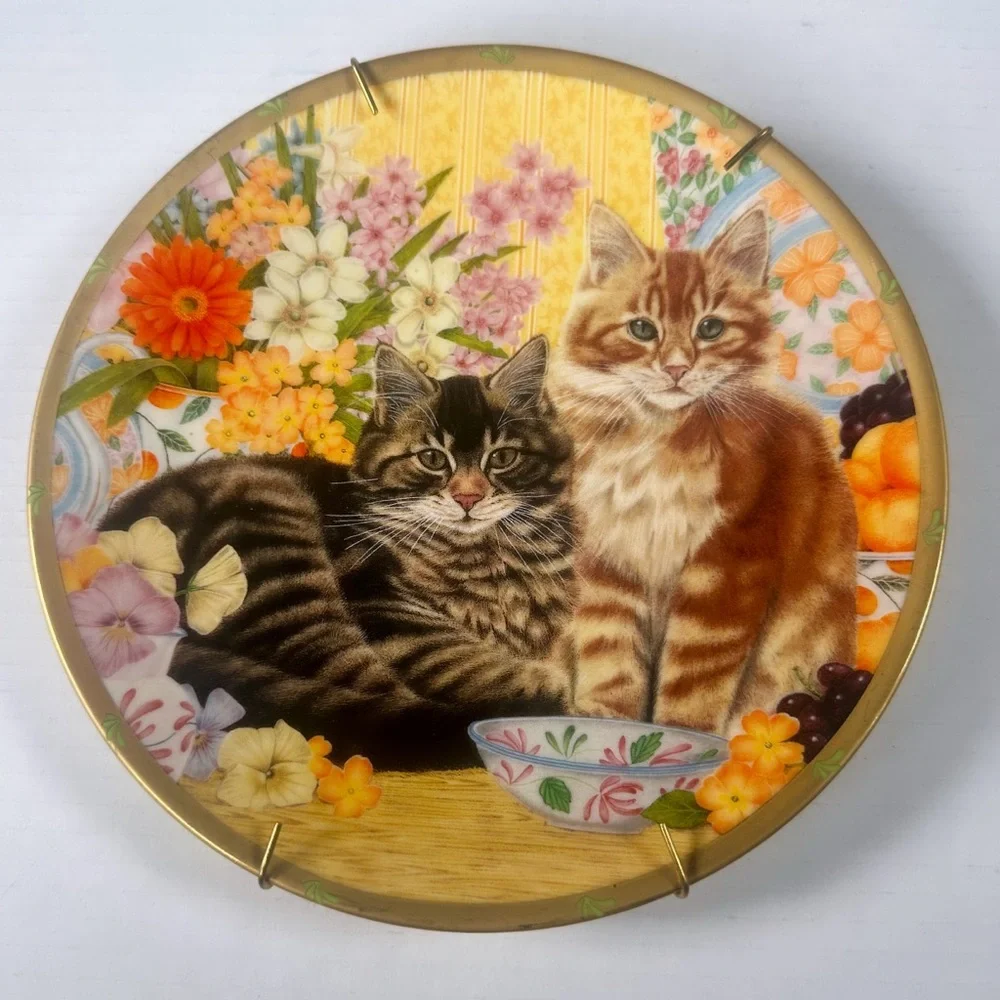 Lenox Pepper & Ginger, Anne Mortimer Collectable Decorative Cat Plate W/ Hanger